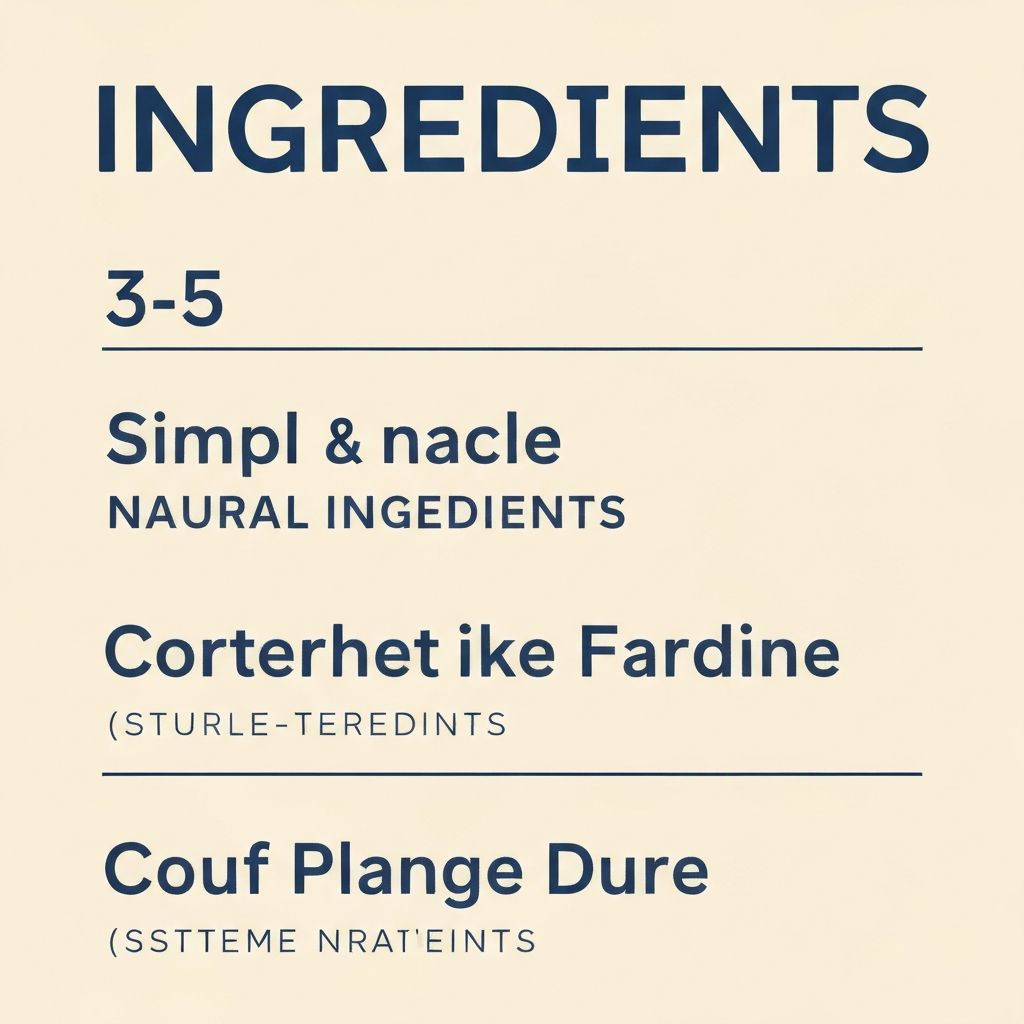 Beispiel einer einfachen, übersichtlichen Zutatenliste